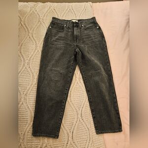 Madewell Baggy Tapperd  Black Jeans Size 28